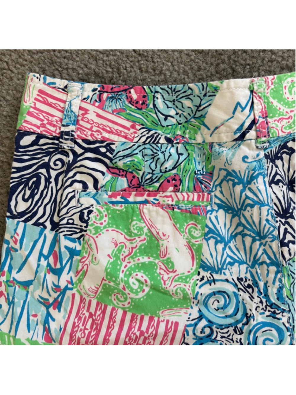 EUC Lilly Pulitzer 2014 The Walsh Short Oysterville Patch | Size 8 - Picture 5 of 7